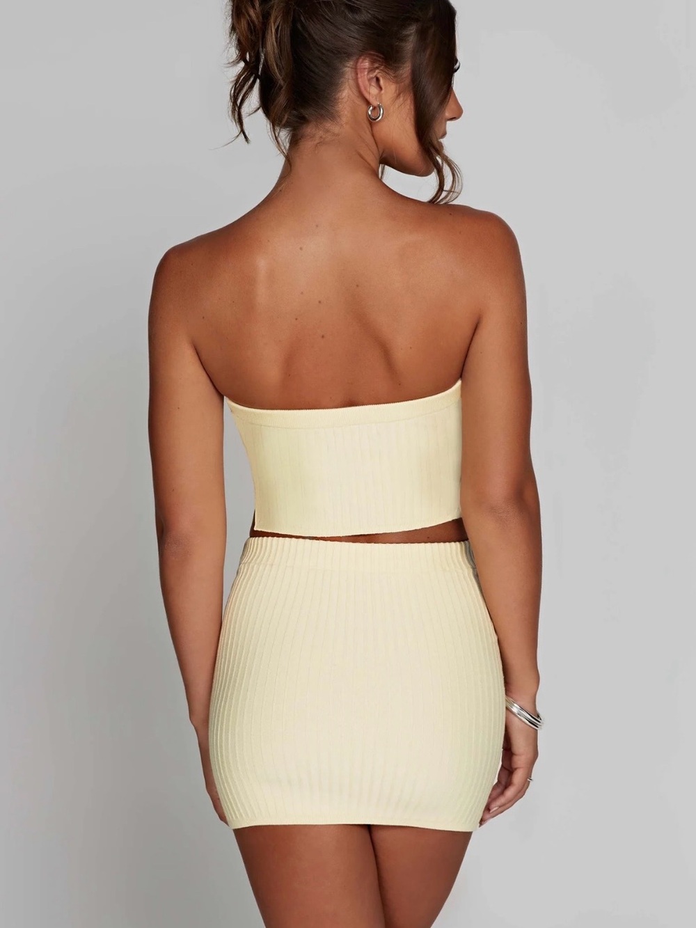 Babyboo Ribbed Skirt Set in yellow - Women - Picture 5 of 7